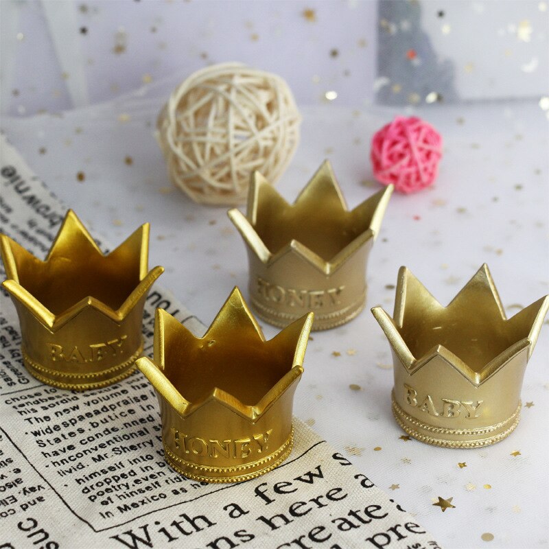 Mini Tiara Crown Princess Topper Resin Cake Toppers Birthday Kids Favors Cake Decorating Cupcake Topper for Wedding Decoration