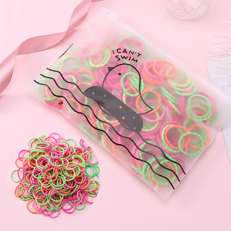 50 teile/satz Tasche Verpackung Mädchen Nette Bunte Grundlegende Elastische Haar Bands Pferdeschwanz Halfter Gummiband Stirnband Haar Zubehör: 14