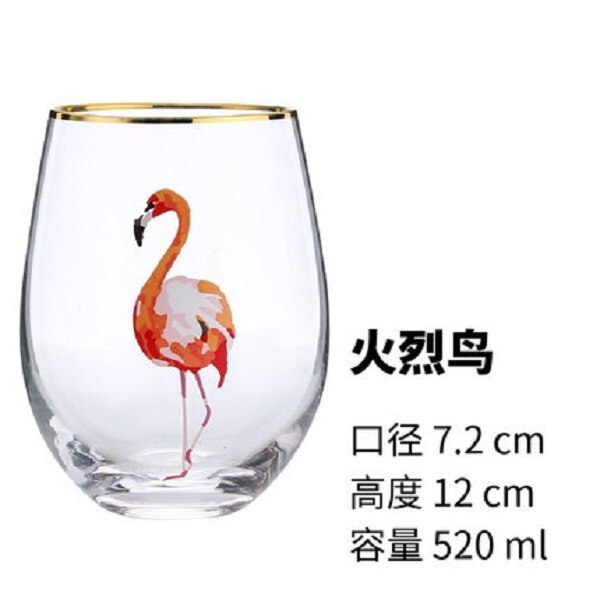 Kerst Glas flamingo water glas vruchtensap melk cup yoghurt sneeuw glas.: 1
