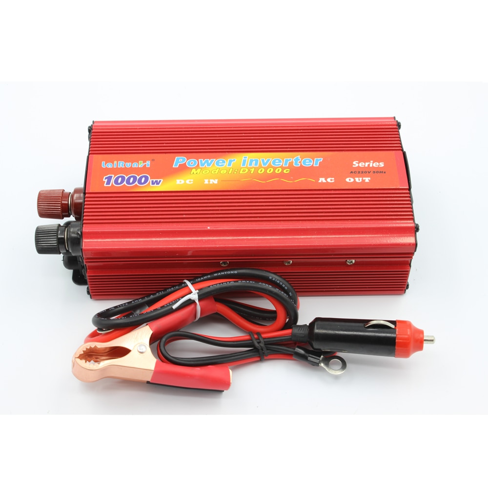 Car Inverter 1000W DC 12V~24V to AC 220V Power Inverter Adapter Vehicle motor Car Chargers Converter USB
