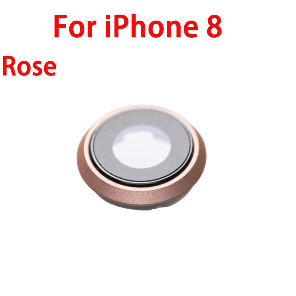 Tylna tylna osłona obiektywu szklana pokrywa z ramką część zamienna do iPhone 6 6s 6Plus 6splus 7 7Plus 8 8Plus: 8 Rose