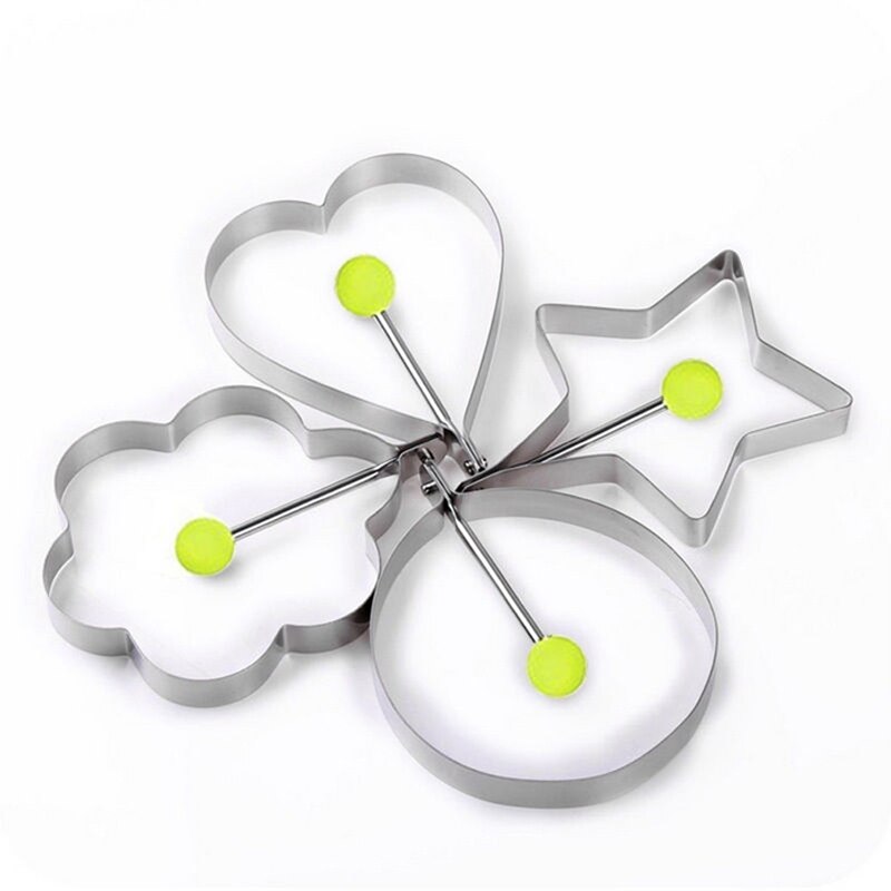 1 Uds., accesorios de cocina, molde para panqueques de huevo frito de acero inoxidable, decoración con forma de verduras y frutas, utensilios de cocina