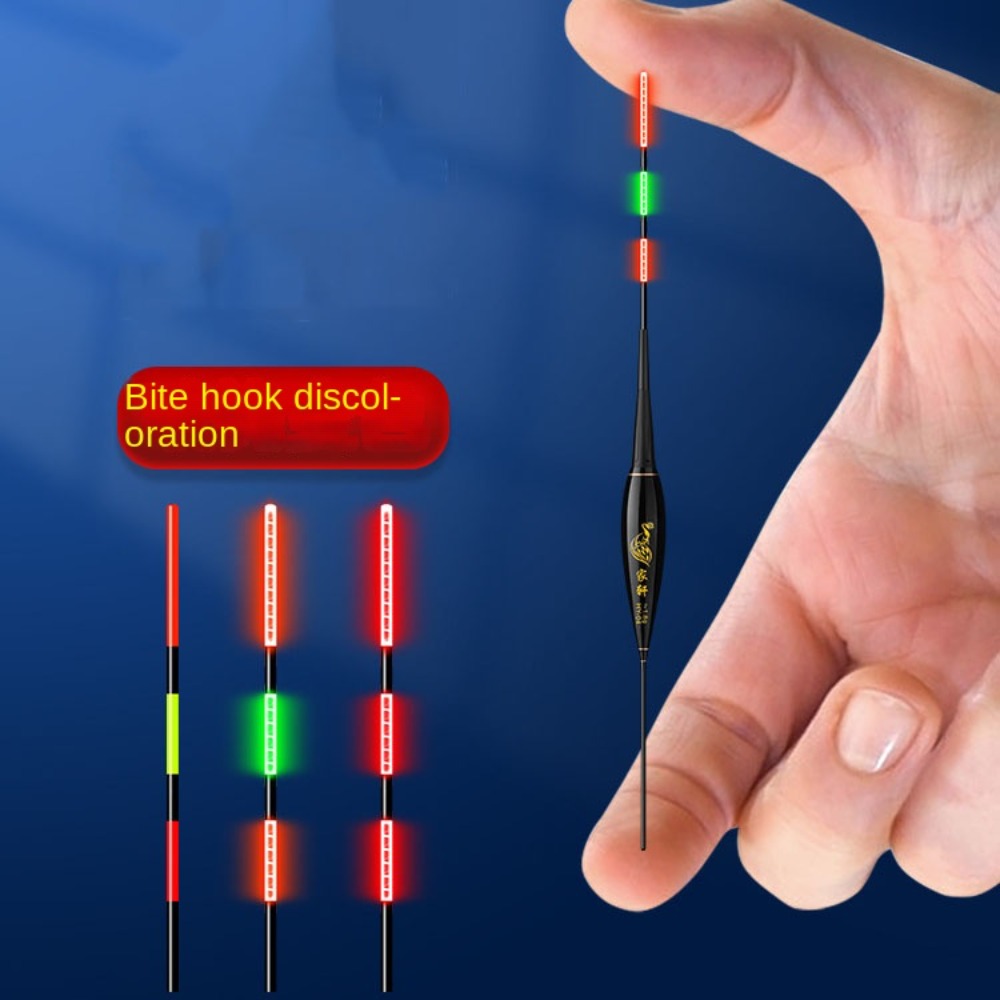 Flotador de pesca Led inteligente, boya de recordatorio altamente sensible, Sensor de gravedad, estroboscópico de pesca nocturna eléctrico brillante, cola larga, novedad de 2025