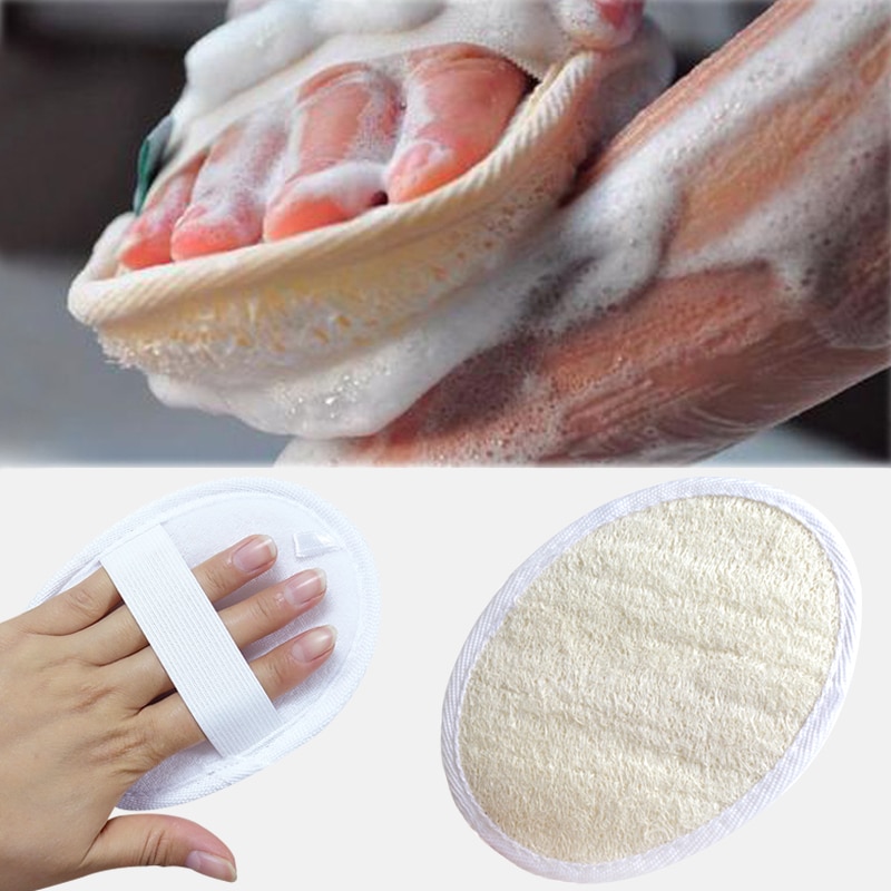 Nueva Durable baño de esponja vegetal Natural esponja para el cuerpo para la ducha depurador exfoliante lavado Pad accesorios de baño 15x10 cm ligero
