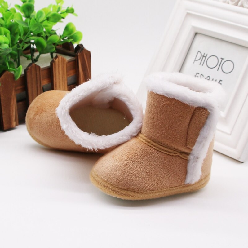 Winter Warme Schuhe Baby Mädchen Stiefel Für Mädchen neugeboren Weiche Sohlen Einfarbig Pelz Schnee Booties Kleinkind Kleinkind freundlicher Jungen krippe Schuh