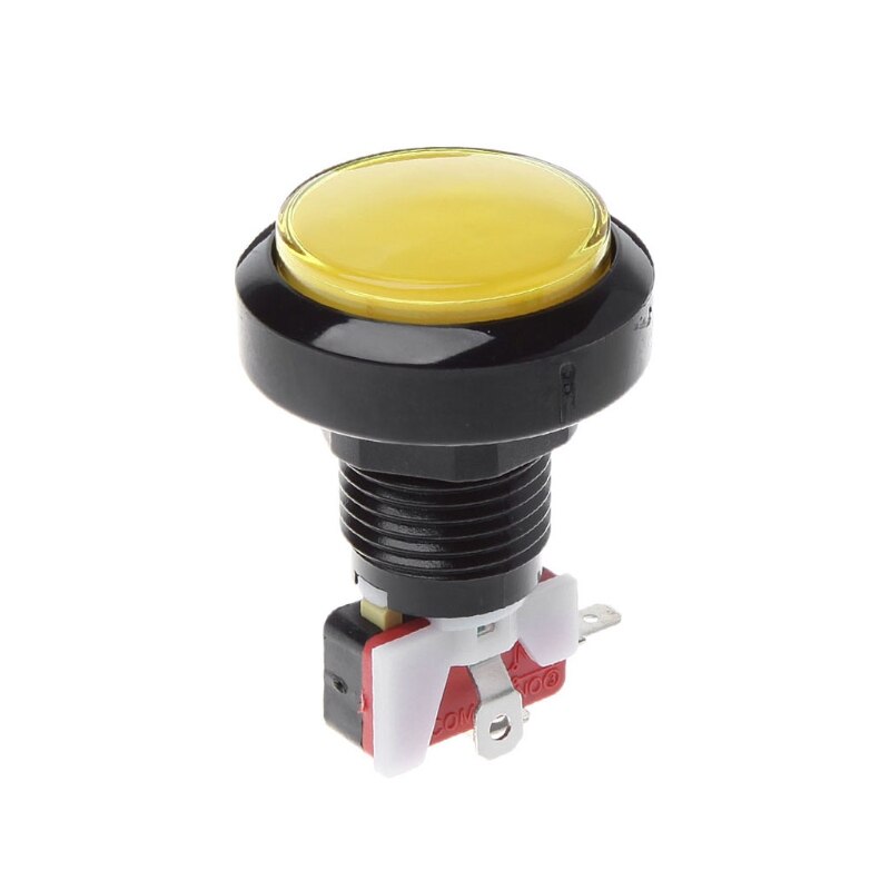 45mm Push Arcade Button 12V Power LED Lit Round Micro Switch Vending Machine: Yellow