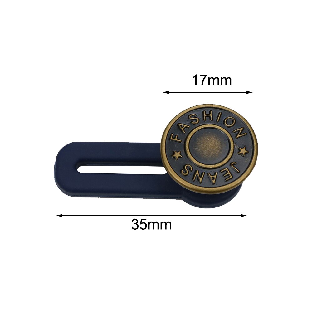 1 stk metall magisk knappforlenger for bukser jeans fri sying justerbar uttrekkbar midjeforlenger knapp linningsutvider