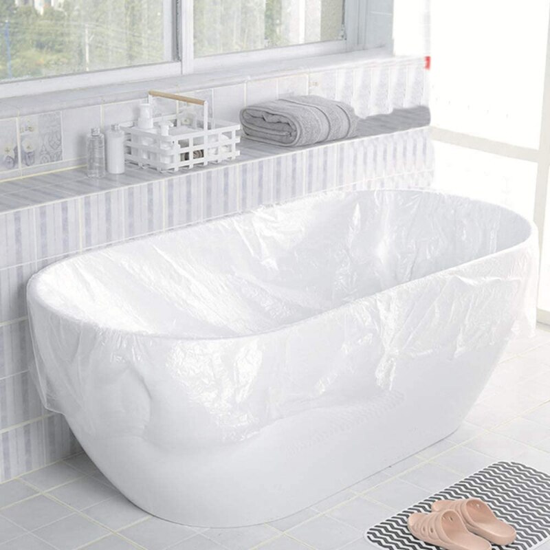SV-20 Stuks Wegwerp Bad Cover Liner,Ultra Grote Bad Liner Plastic Zak, huishoudelijke En Hotel Badkuipen (90X47 Inch)