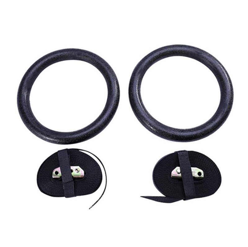 Wooden or ABS for choice Exercise Fitness Gymnastic Rings Gym Exercise Cross fit Pull Ups Muscle Ups Gym Building Ring