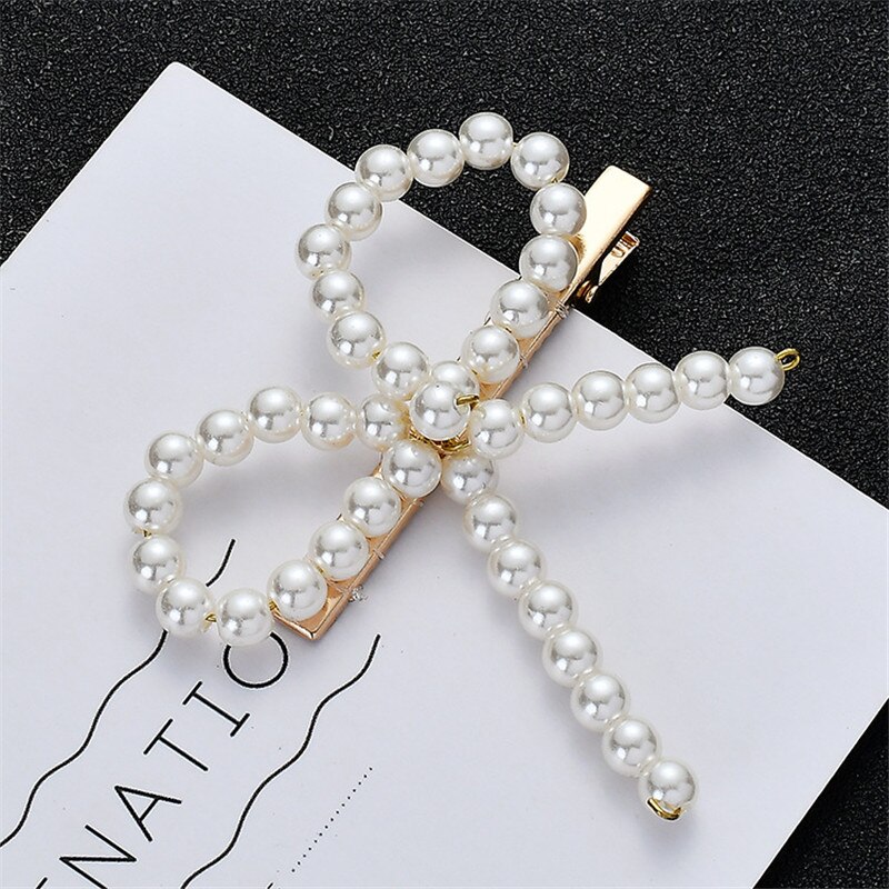 Women Full Pearl Hair Clips Snap Barrette Stick Hairpins Hair Styling Tools Hair Accessories Hairgrip: style 9