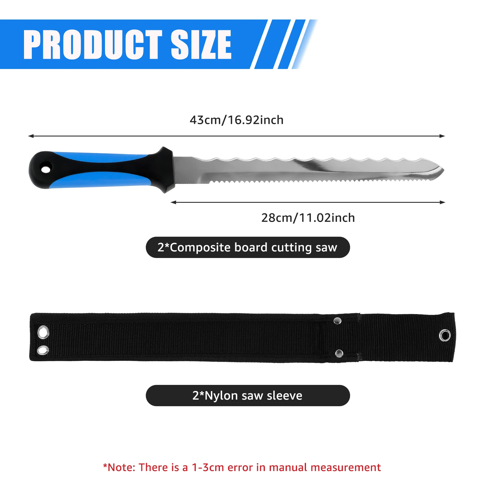 1/2 Pcs Insulation Knife with Nylon Sheath Stainless Steel Blade Insulation Cutter Double Sided Serrated Duct Knife Tool