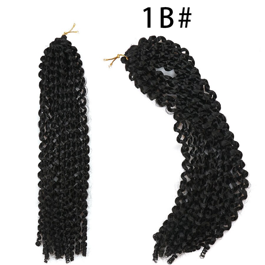 Szydełkowe warkocze syntetyczne włosy pasja skręcać rzeka bogini zapleciony doczep robić włosów Ombre brązowy Faux Locs z kręconymi włosami za pomocą148: A2