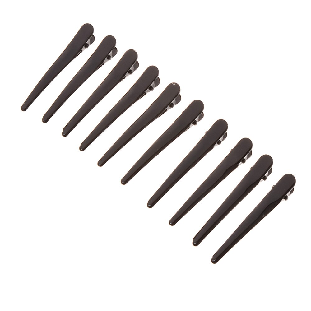 12 stk hårgrep klips frisør seksjonering klippeklemmer plast salong styling klips brosjer: 10 stk