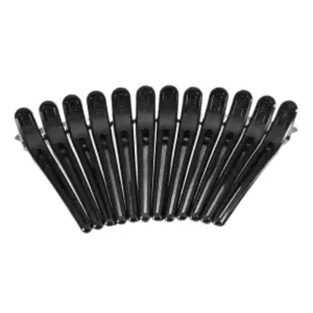 12 stk hårgrep klips frisør seksjonering klippeklemmer plast salong styling klips brosjer