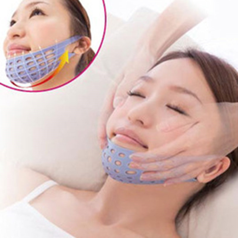 3 Kleuren Multifunctionele Professionele Slaap Silicagel Mesh Ademende Dunne Gezicht Bandage Voor Vrouwen Lift Gezicht Care Tool
