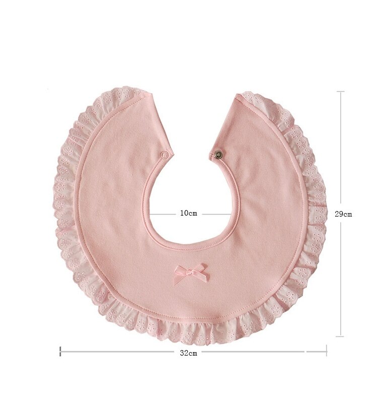 Baby Mädchen Prinzessin Spitze Drooling Lätzchen Speichel Handtuch Runde Weiche Baumwolle Runde Bib Rosa Weiß Farbe Für Neugeborene Baby Kinder dinge