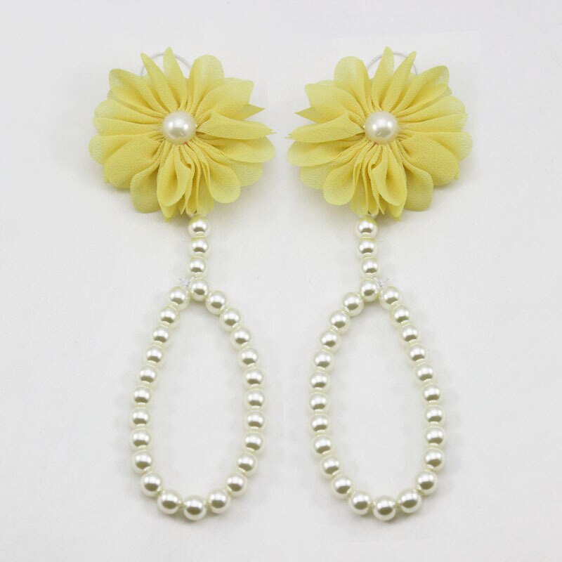 Bracelets de cheville en perles pour bébé fille, Style chaîne de chaussures, pied coloré avec accessoires, bijoux à la