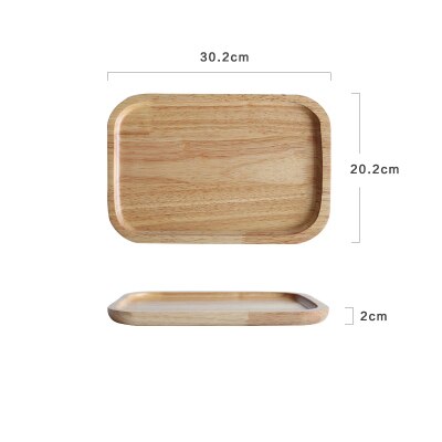 Japan te serveringsbricka trä eftermiddagssnacks tårta serveringsfat desserter ek mat arrangör café kinesiskt teservis tillbehör: 30.2 x 20.2cm