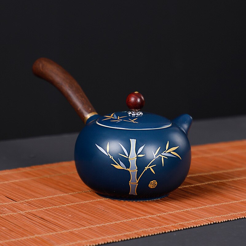 230ml Porcelain Teapot Cup With Infuser White Bone China Tea Set Ceramic Coffee Tea Pot Kettle Antique Chinese Teacup Set: 02