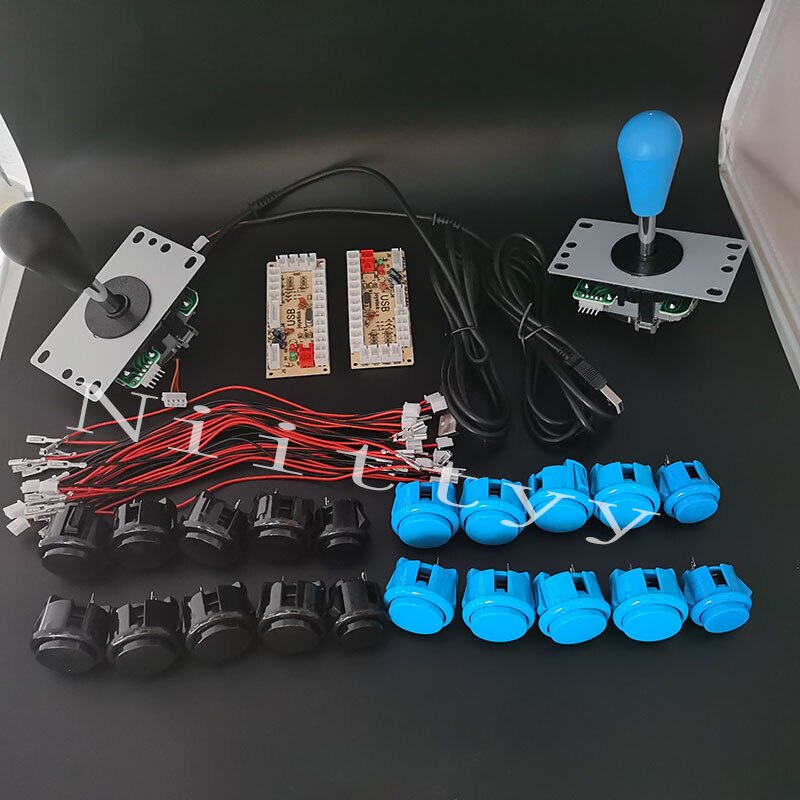 Ovale Bal Arcade Joystick Diy Kit Nul Vertraging Arcade Diy Kit Usb Encoder Om Pc PS3 Arcade Sanwa Push Knoppen voor Arcade Mame