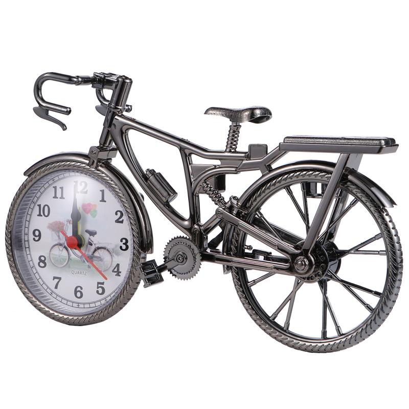 Decorative Alarm Clock Bicycle Model Desktop Adornment Bike Desk Clock
