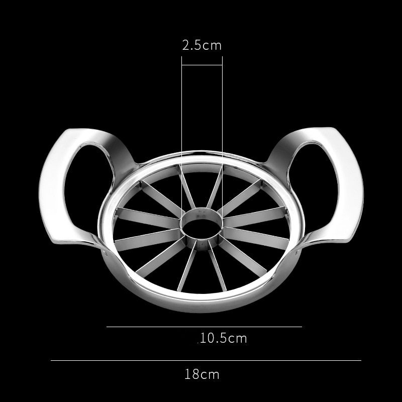 Kjøkkenverktøy rustfritt stål eplekutter skjærer grønnsak frukt verktøy kjøkkentilbehør eple lettskjært skjærekniv
