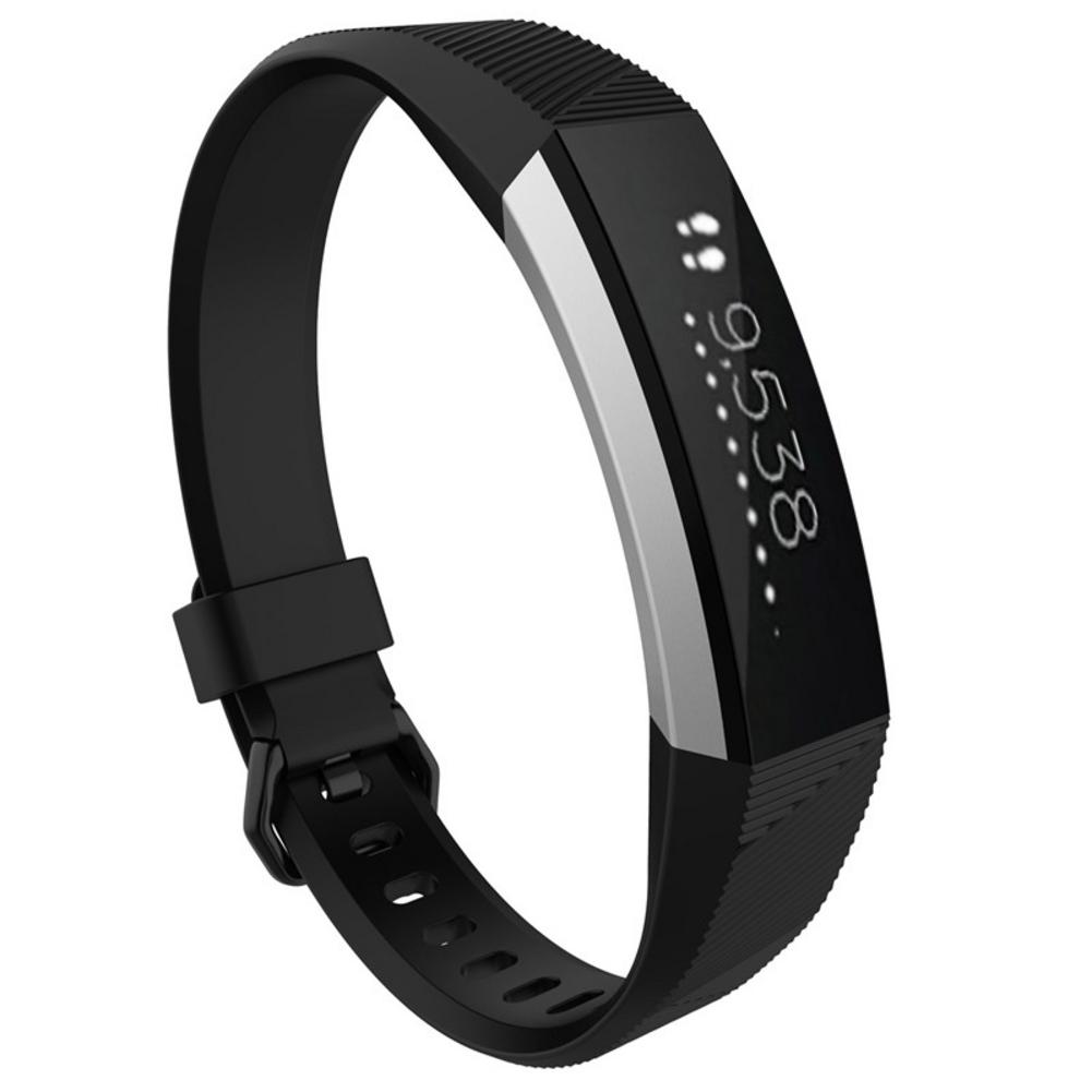 Silicone Watch Band For Fitbit Alta HR Watch Replacement Wristband Strap Classic Watchband Accessories: Black