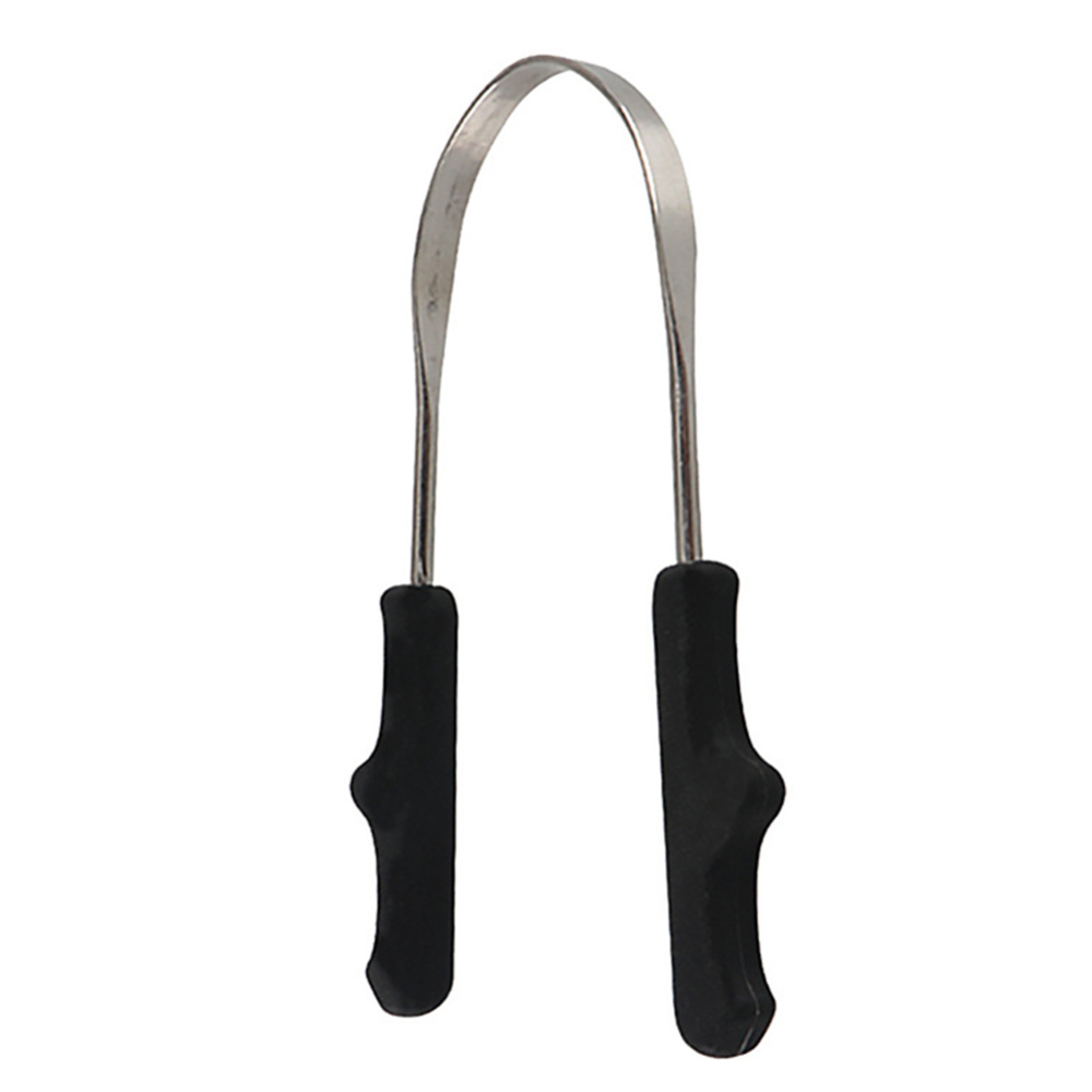 Tongue Scraper Cleaner Fresh Breath Cleaning Tongue Loaded Toothbrush Dental Oral Hygiene Care Tools: Black