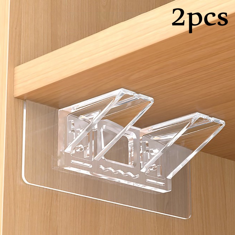 Support d'Étagère Adhésif pour Cuisine et Chambre à Coucher, 2 ou 4 Pièces: Rouge
