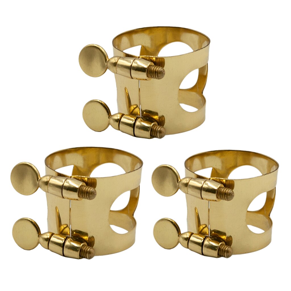 Metal Mouthpiece Pipe Head Clamp Ligature for Soprano Alto Tenor Saxophone