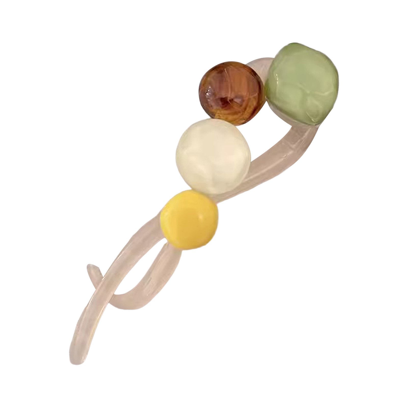 Pasadores de verano para mujer, horquilla con forma de bola colorida Vintage, accesorios para el cabello de viaje para compras diarias, pinza para el cabello de tiburón grande, 1 ud.: Azul cielo