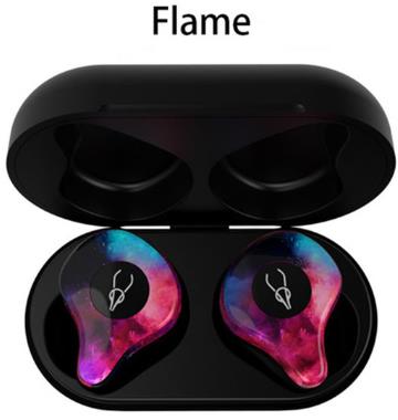 Sabbat X12 pro Draadloze Oordopjes Bluetooth 5.0 Oortelefoon Sport Hifi Headset Handsfree Waterdichte Oordopjes voor Samsung iPhone HuaWei: Flame