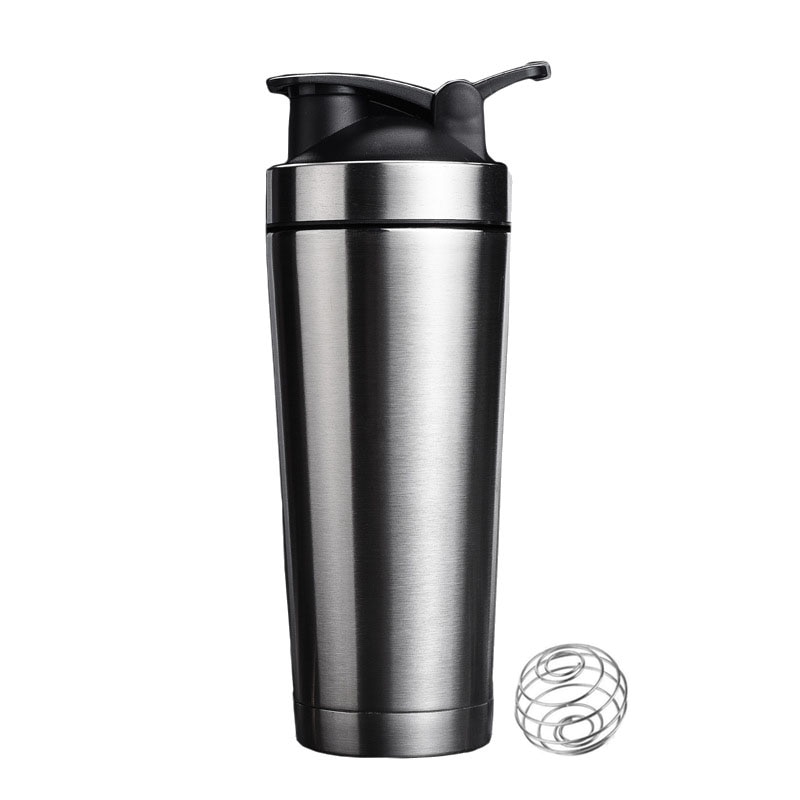 Stainless Steel Protein Shaker Bottle Sports Water Bottle Shaker Cup Double Wall Vacuum Insulated Coffee Mug Thermos BPA Free