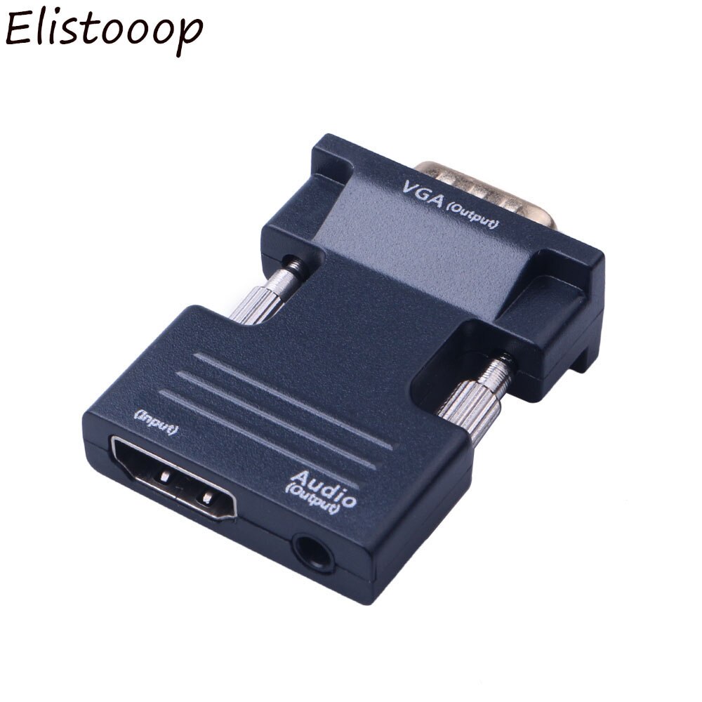 VGA to HDMI-compatible Converter Adapter 1080P VGA Adapter For PC Laptop to HDTV Projector Video Audio HDMI-compatible to VGA