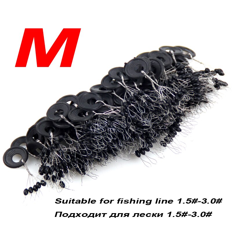 600 Uds 100 grupos/Set tapón de goma de frijoles Oval Space Bean pesca flotador de corcho de pesca conector de línea de accesorios PJ208: M