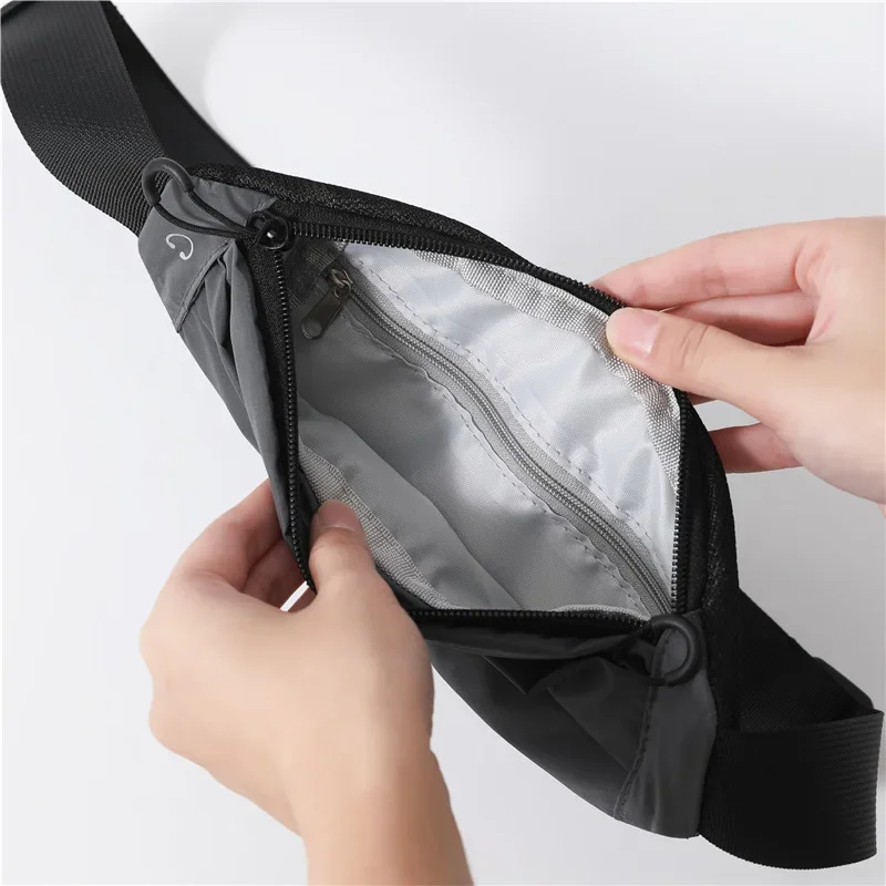 Men Women Outdoor Zipper Running Bags Invisible Close Fitting Refletive Large Capacity Waist Pack Storage Pouch For Phones Cards