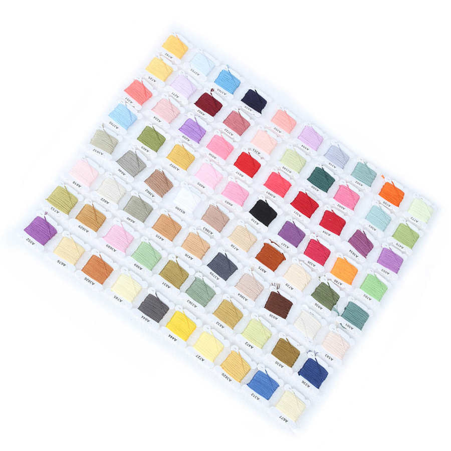 Serviette Polyester serviettes 80 couleurs bricolage fil à broder brillant Polyester coton fil Kit tissage fournitures torchon