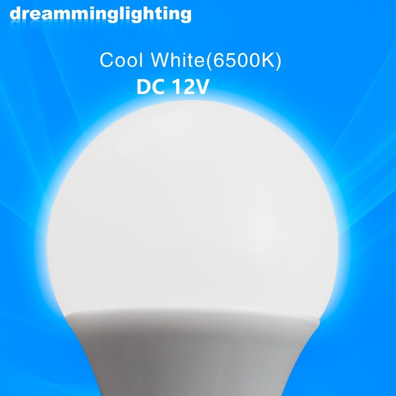 10 stk/parti  dc12v e27 led lamper kølige hvide downlights hjem globus indvendig belysning 3w 5w 7w 9w 12w 15w erstatningspærer camping