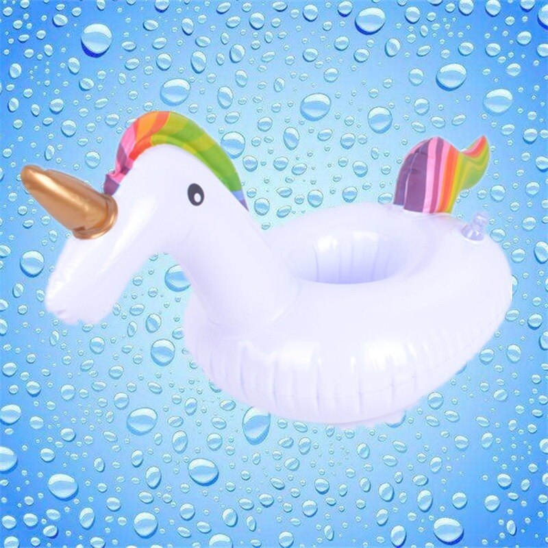 Decoración de de Flamenco de unicornio, copa de bebida inflable flotante, decoración de hawaiana, decoraciones para de cumpleaños para niños
