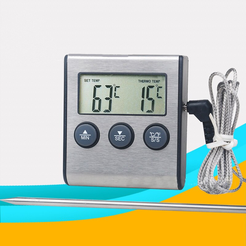 1Pc Elektronische Koken Voedsel Thermometer Vlees Thermometer Digitale Bbq Thermometer Water Melk Keuken Verkrijgbaar In Zwart En Wit: Probe30(No battery)