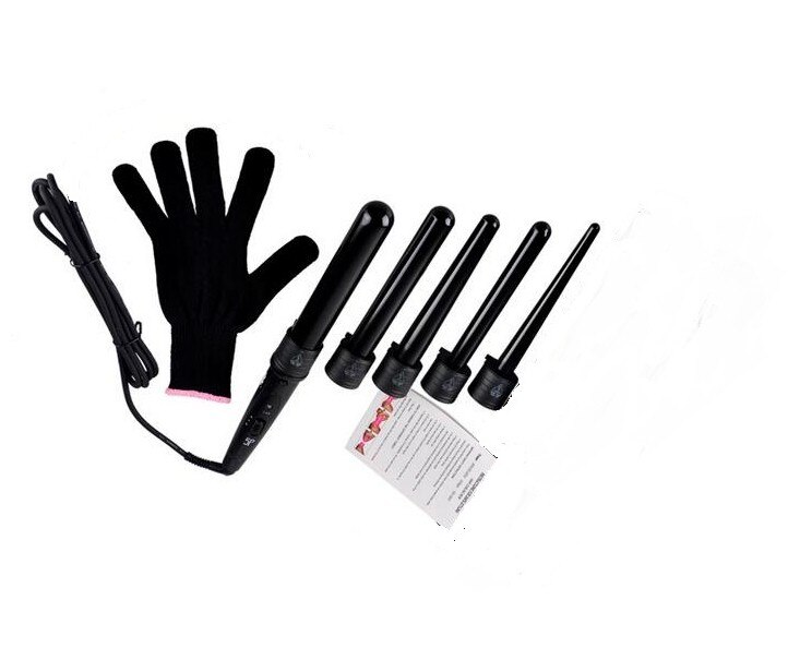 Dodo Pro 5 Deel Verwisselbare Haar Krultang Machine Keramische Haar Krultang Multi-Size Roller Hittebestendige Handschoen Styling set: EU