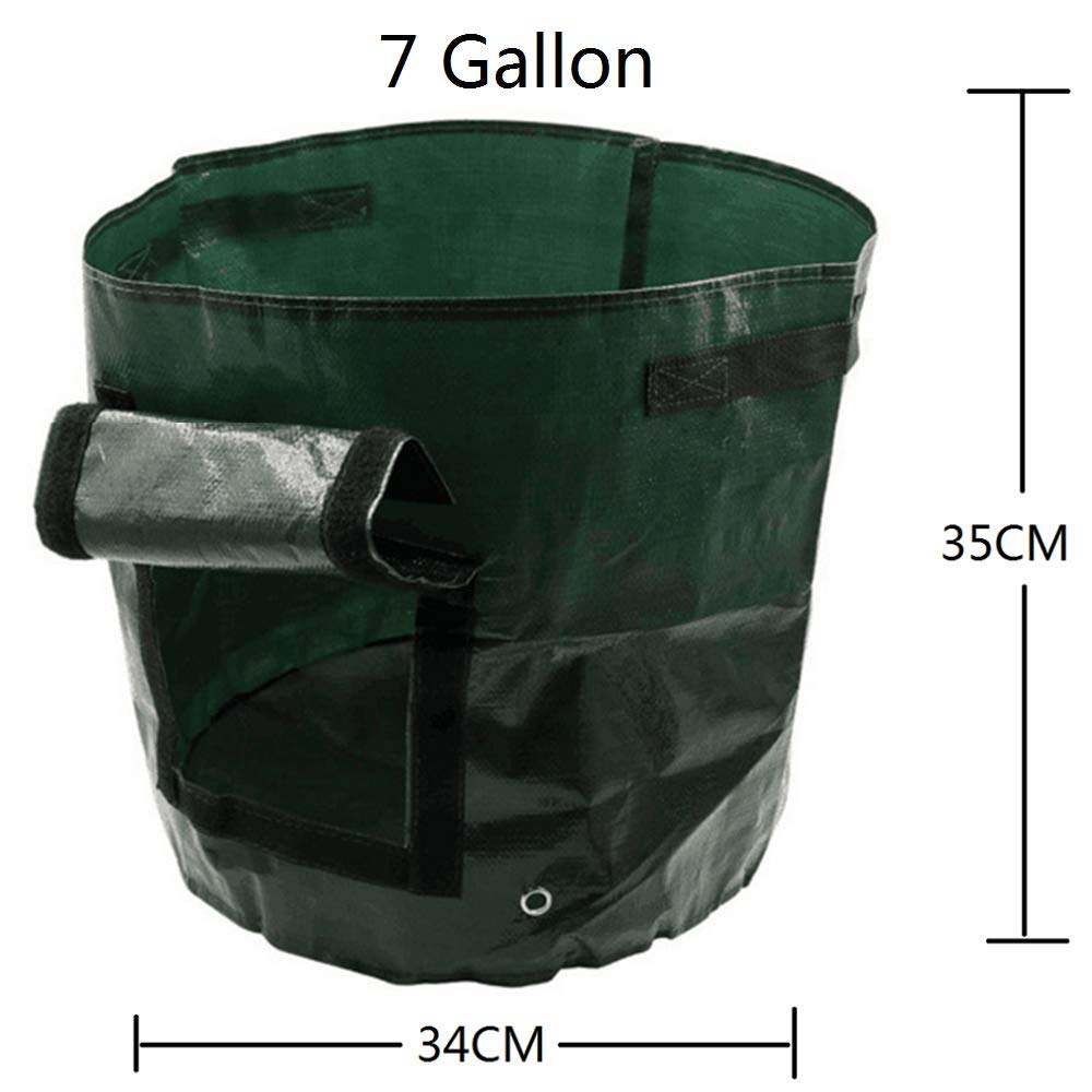 Bolsa contenedor de cultivo de patatas, maceta artesanal, bote de tomate trapo PE plantar verduras jardinería cultivo, bolsa de cultivo, suministros de jardín