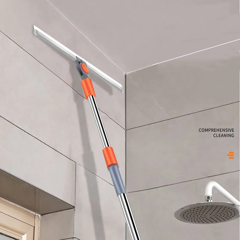 Reinigungsbürste mit langem Griff, teleskopisch, magischer Besen, Silikon-Bodenwischer, Rakelstreifen, Fensterglas, Haushalt, Badezimmer, Kehren