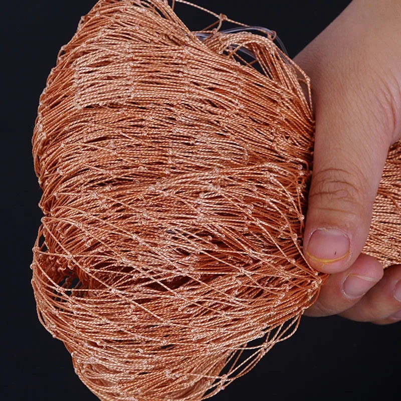 Lawaia Fishing net with Steel Pendant Braided Line Hand Throw Fishing Net with Big Plastic Blue Ring Network Tackle for Fishing