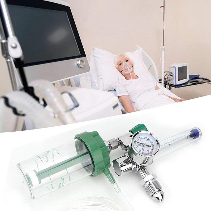 G5/8-14 10L/Min Oxygen Pressure Regulator O2 Pressure Reducing Valve Flow Meter for Oxygen Inhaler Gas Regulator