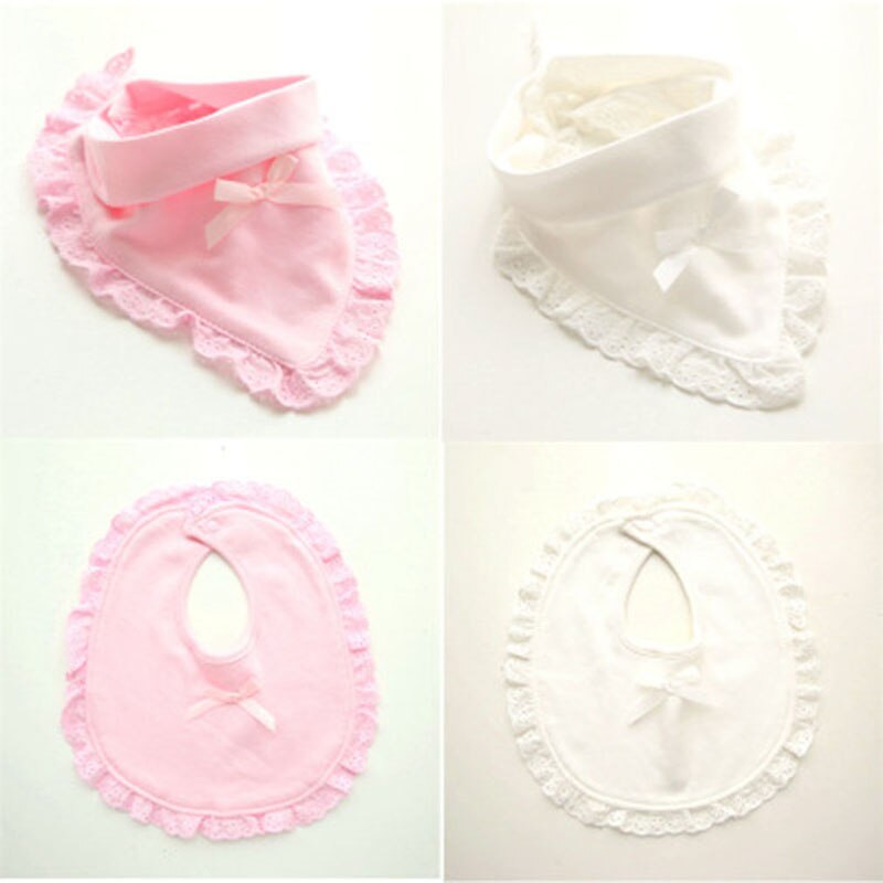 Baby Bibs - Cotton & Polyester - Waterproof Saliva Towel - Snap Button - For Baby Girls
