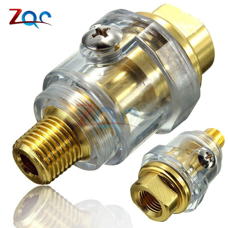 Hardware Oiler Lubricator of 1/4" BSP Mini In-Line Oiler Lubricator for Pneumatic Tool & Air Compressor Pipe