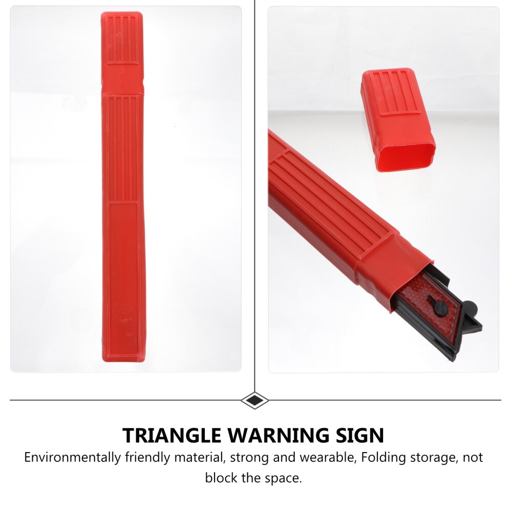 2pcs Auto Warning Sign Road Safety Tool Car Folding Triangle Safety Sign