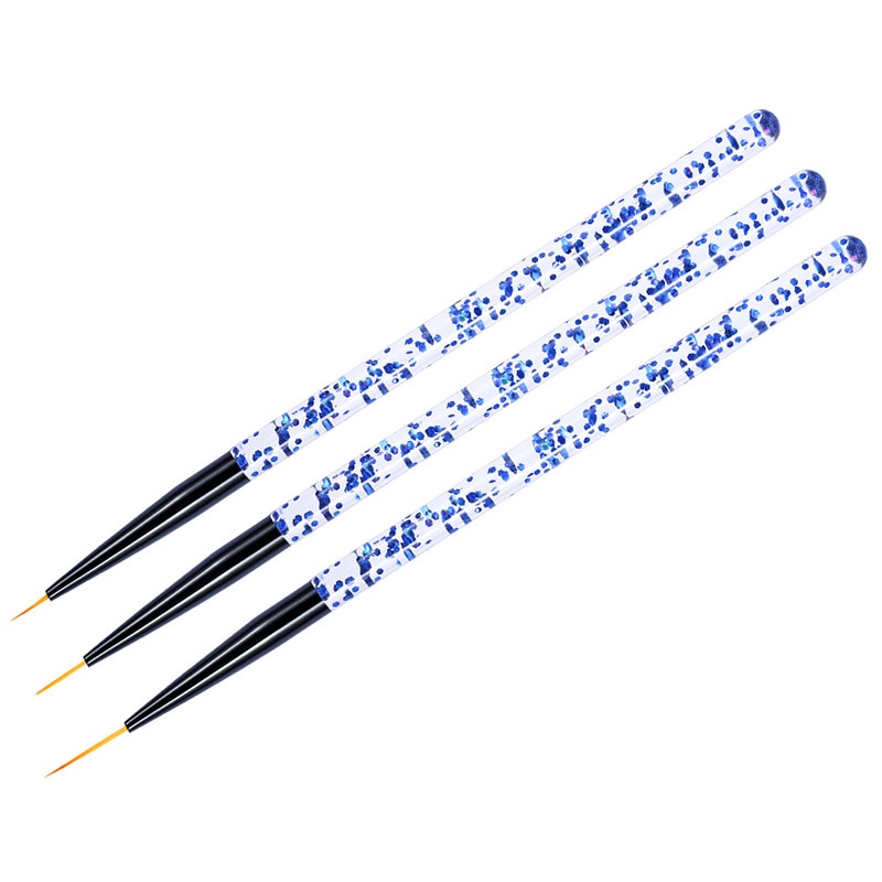 Pinceau à ongles 3 pièces/ensemble, stylo de peinture pour Nail Art, brosse pour Gel UV, Salon de beauté, à usage domestique