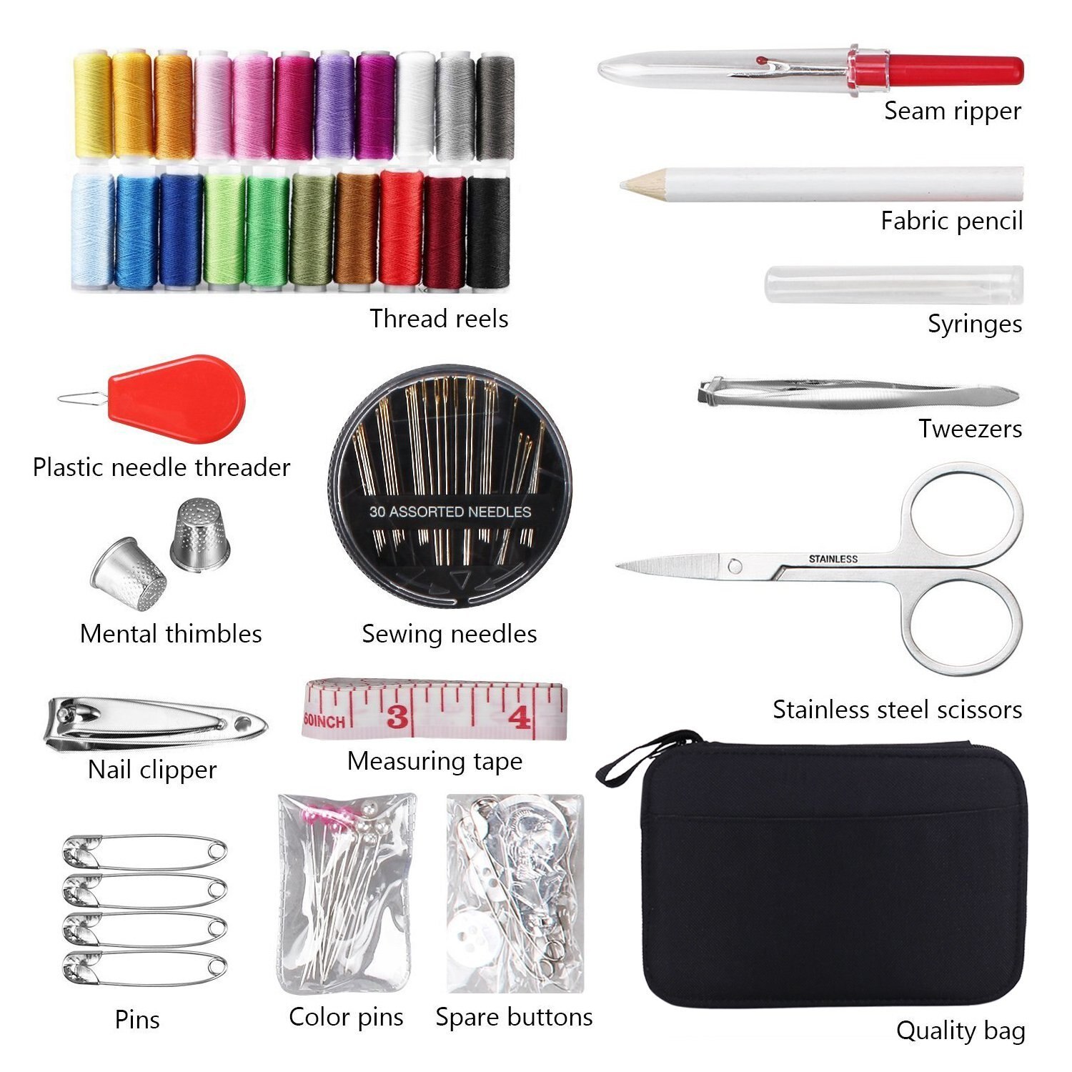 90 sets of multi-function sewing thread sewing thread stitch tool kit fabric button craft scissors travel sewing kit